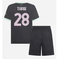 Dres AC Milan Malick Thiaw #28 Tretina pre deti 2024-25 Krátky Rukáv (+ trenírky)